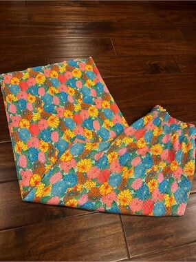 Zara Women’s BOHO Floral Multicolor Wide Leg Pants